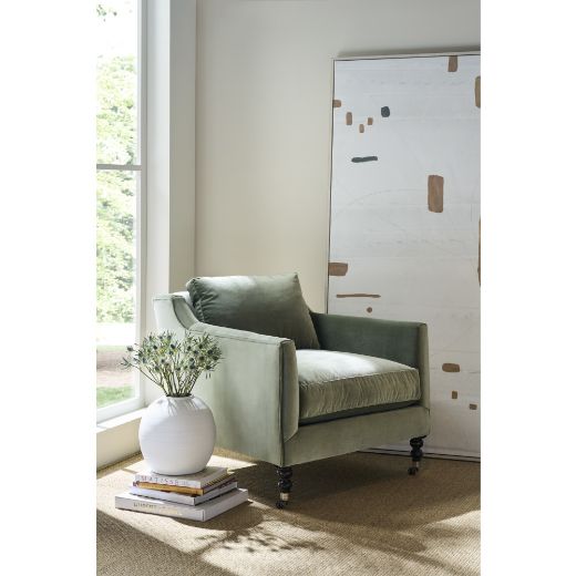 Picture of Madeline Express Chair - Antiqued Moss Velvet